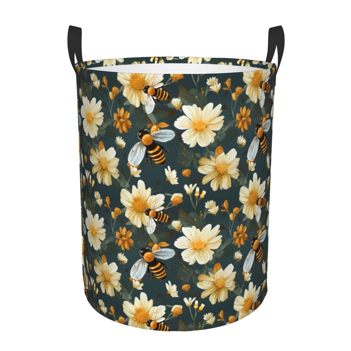 Baby Nursery Laundry Hamper - Honeycomb And Bee Pattern Laundry Basket