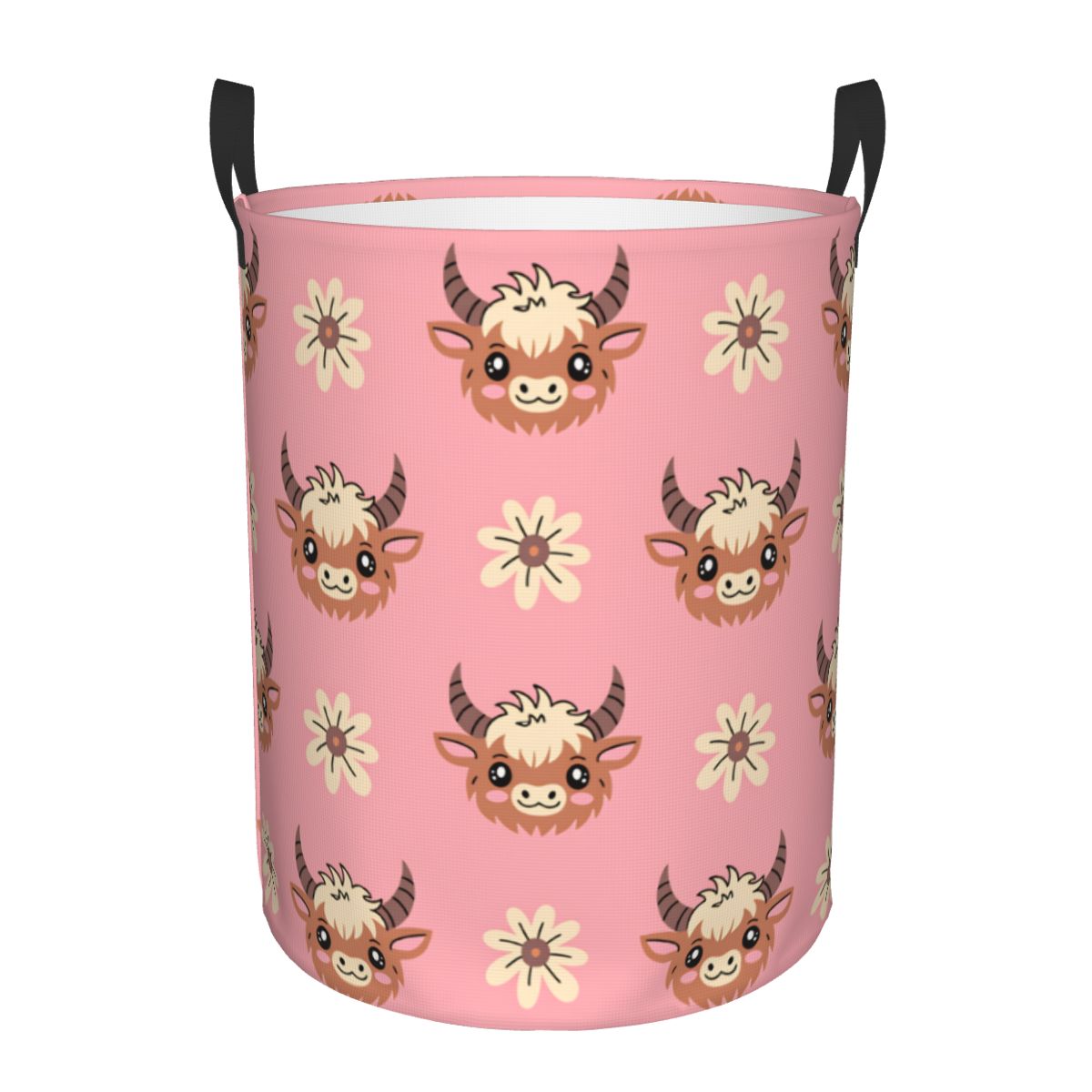 Baby Nursery Laundry Hamper - Cute Baby Highland Cows Laundry Basket