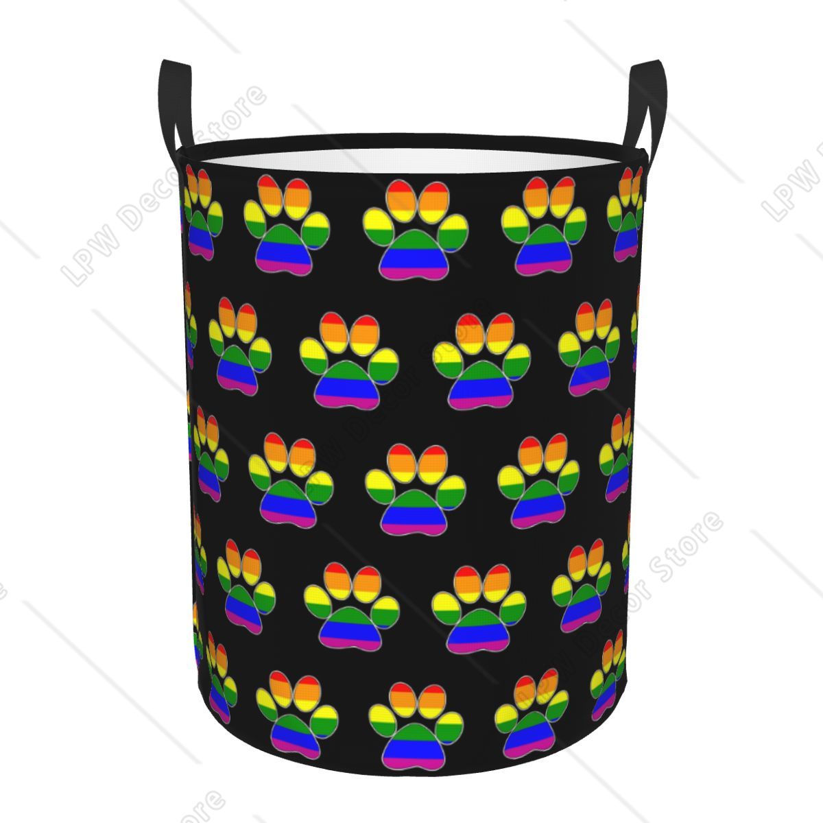 Baby Nursery Laundry Hamper - Custom LGBT Pride Gay Paw Laundry