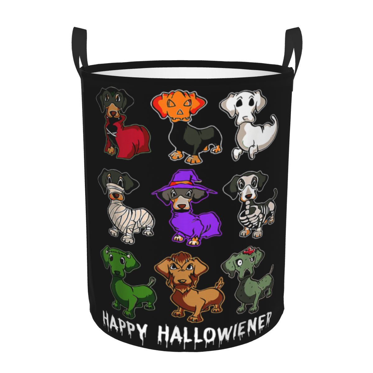 Baby Nursery Laundry Hamper - Happy Hallowiener Funny Dachshund Halloween Laundry