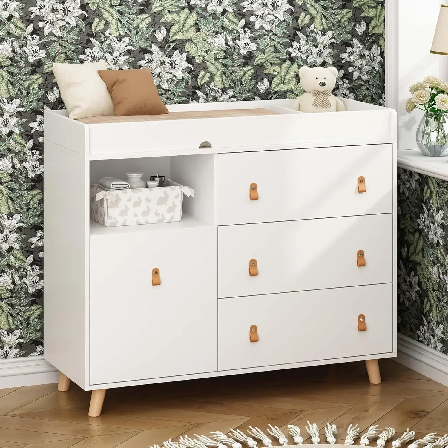 Baby Nursery Chest Of Drawers - Baby Dresser Changing Table with Drawers