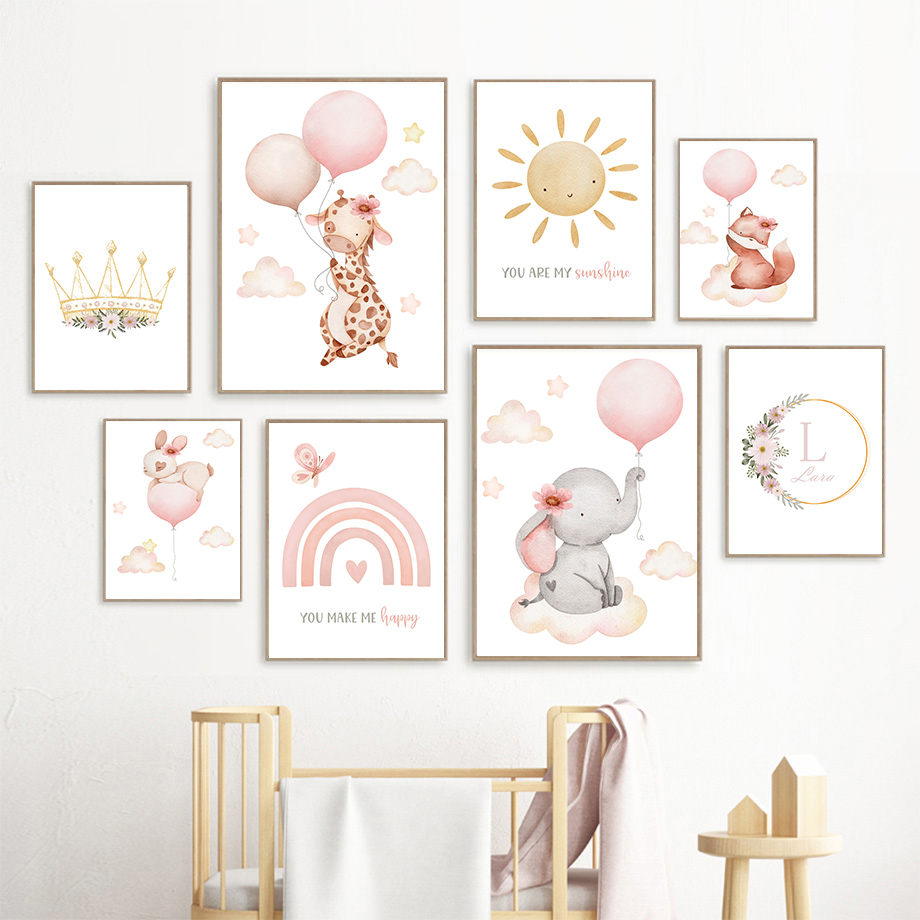 Baby Nursery Pink - Blush Pink Nursery Wall Art Baby