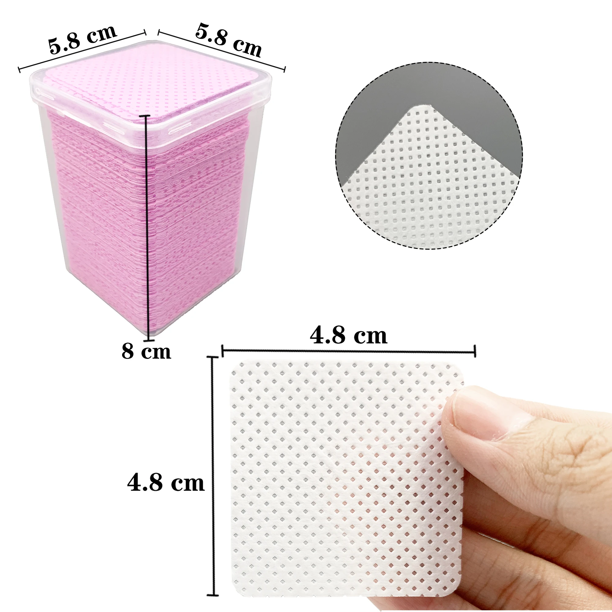 200Pcs/Box Lint Free Nail Wipe - огляд і ціна Storage Basket Fabric