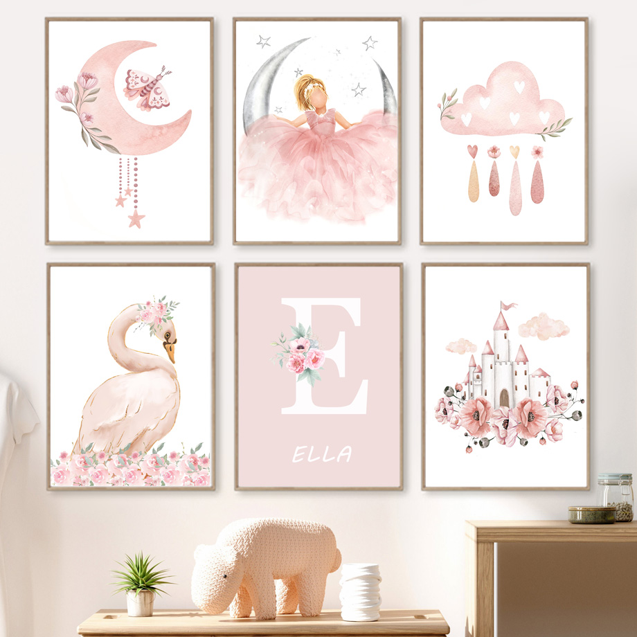 Pink Angel Girl Sun Moon Cloud - огляд і ціна Baby Nursery Pink