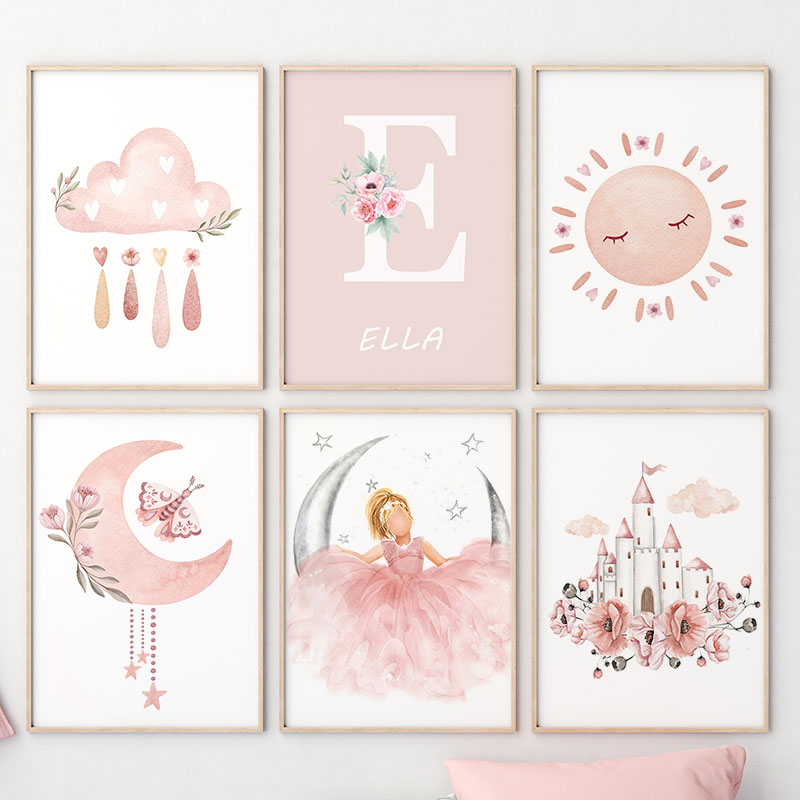 Pink Angel Girl Sun Moon Cloud - огляд і ціна Baby Nursery Pink