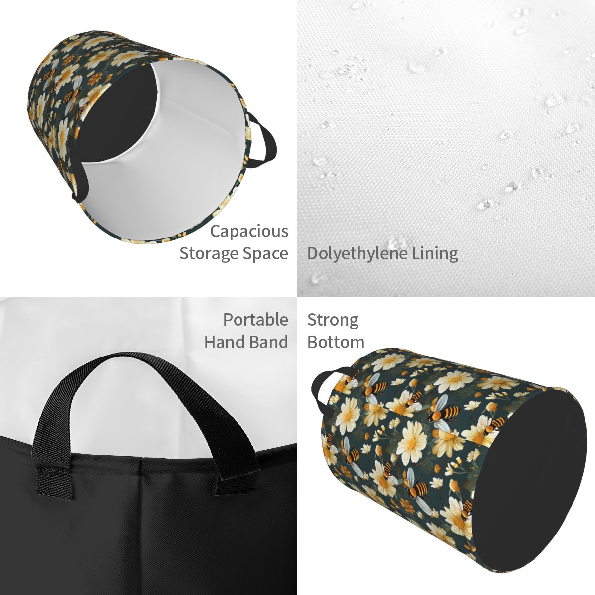 Honeycomb And Bee Pattern Laun - огляд і ціна Baby Nursery Laundry Hamper