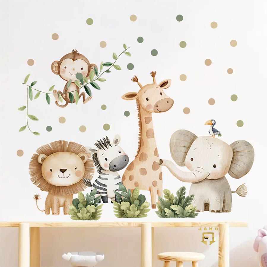Boho Forest Animals Wall Stick - огляд і ціна Baby Nursery Modern