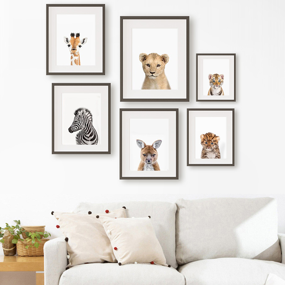 Baby Animal Nursery Wall Art P - огляд і ціна Baby Nursery Jungle Animals