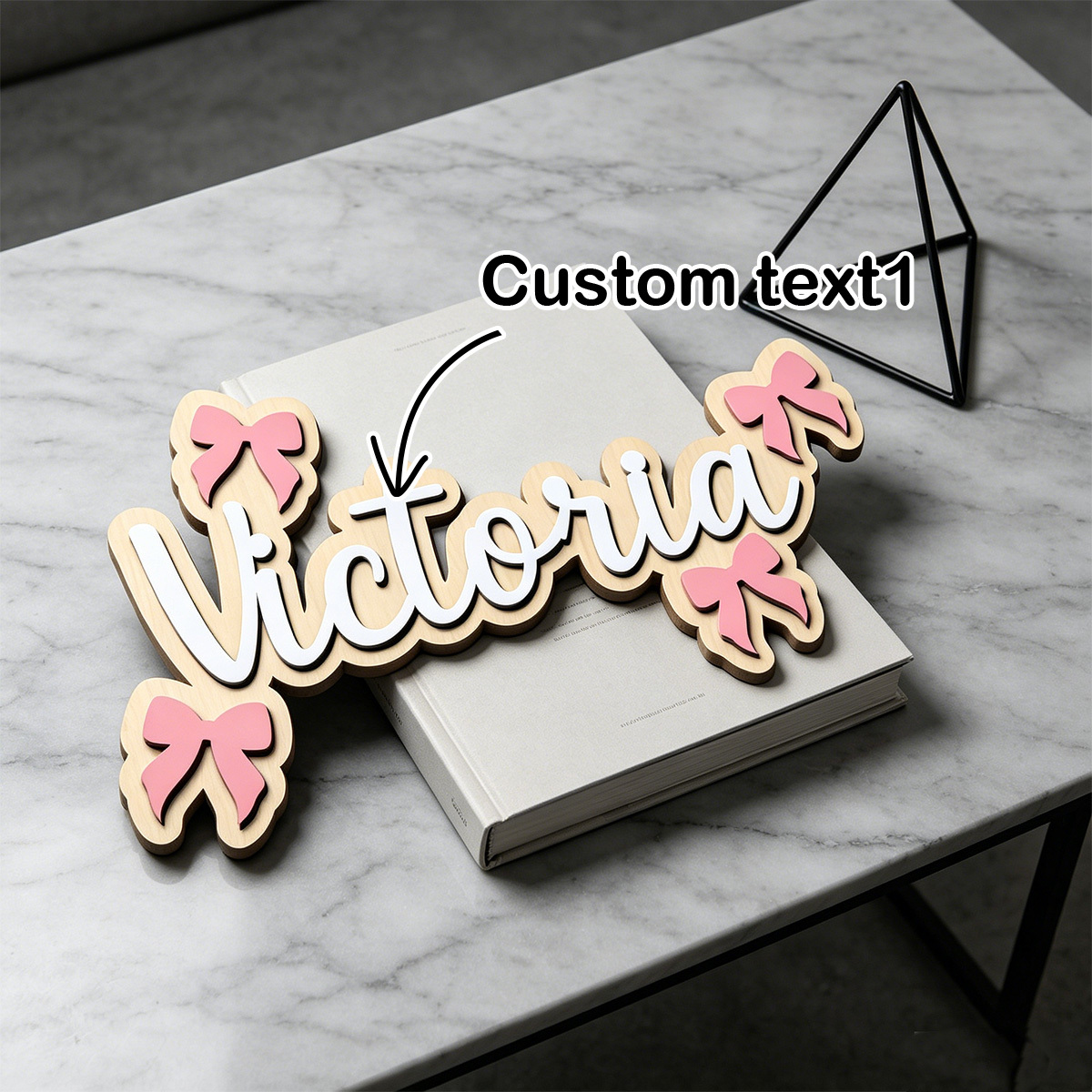 Personalized Bow Accent Wooden - огляд і ціна Baby Nursery Accent Wall