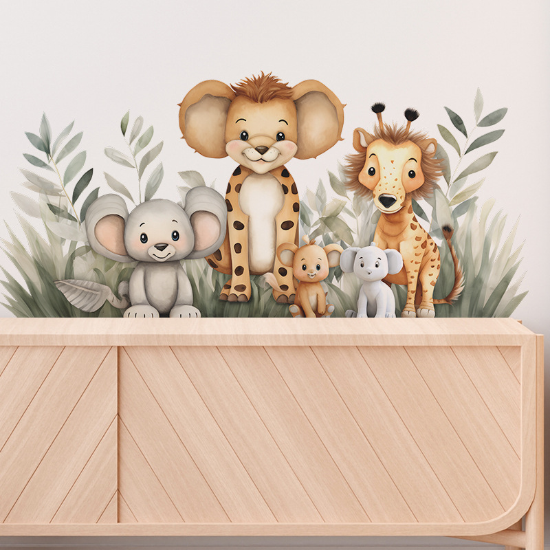 Cartoon Jungle Animals Wall St - огляд і ціна Baby Nursery Jungle Animals