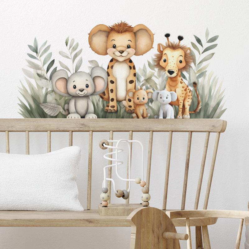 Cartoon Jungle Animals Wall St - огляд і ціна Baby Nursery Jungle Animals