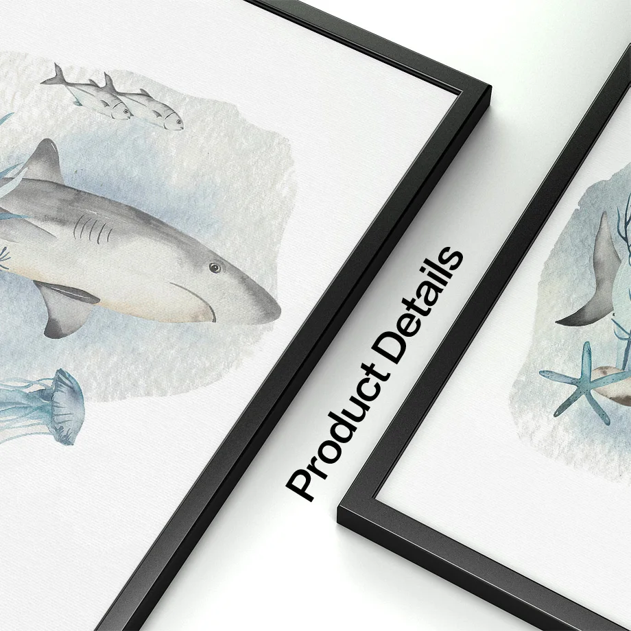Posters And Prints Whale Fish  - огляд і ціна Baby Nursery Animal Prints