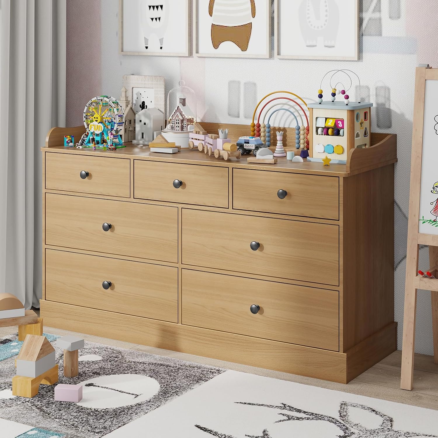 Kids Dresser with 7 Drawers &  - огляд і ціна Baby Nursery Chest Of Drawers