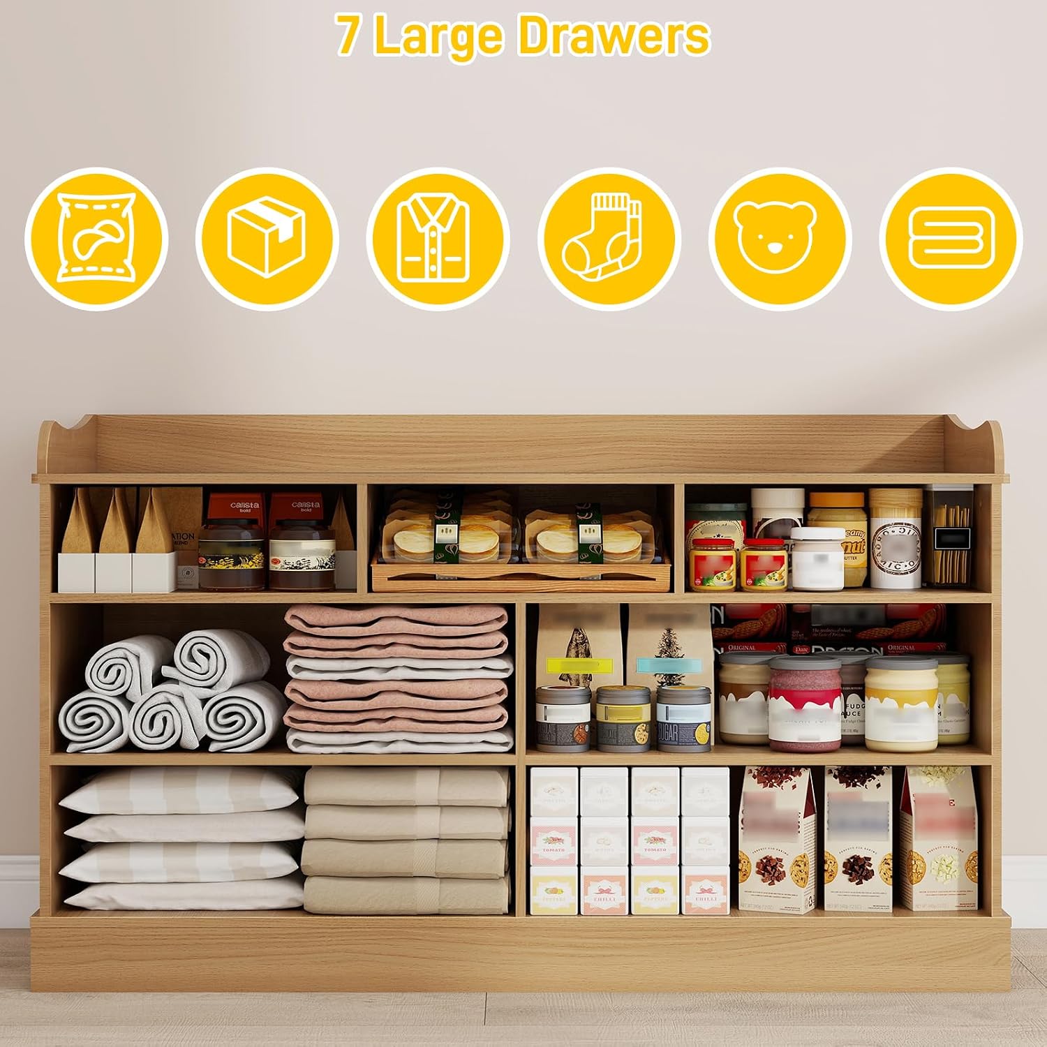 Kids Dresser with 7 Drawers &  - огляд і ціна Baby Nursery Chest Of Drawers