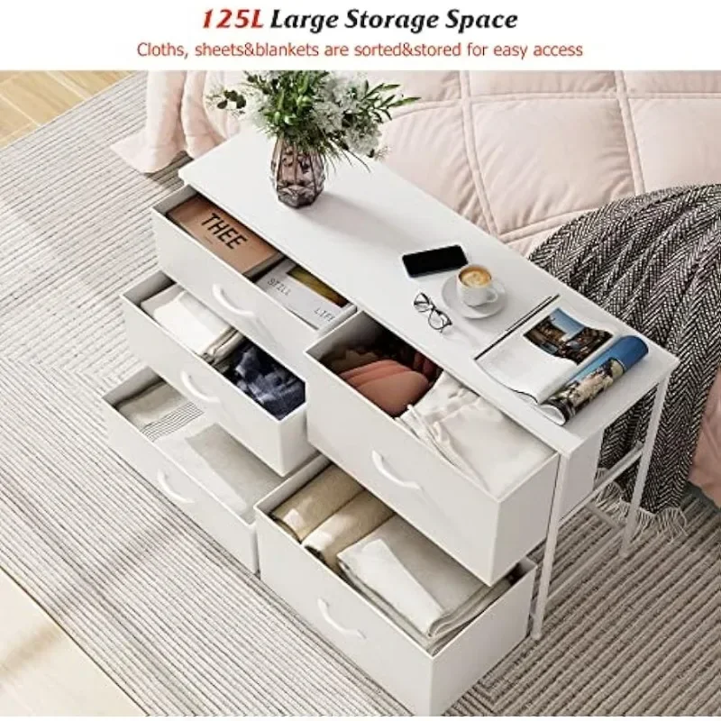 White Dresser for Bedroom with - огляд і ціна Baby Nursery Chest Of Drawers