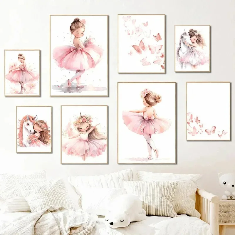 Pink Ballerina Girl Unicorn Bu - огляд і ціна Baby Nursery Pink