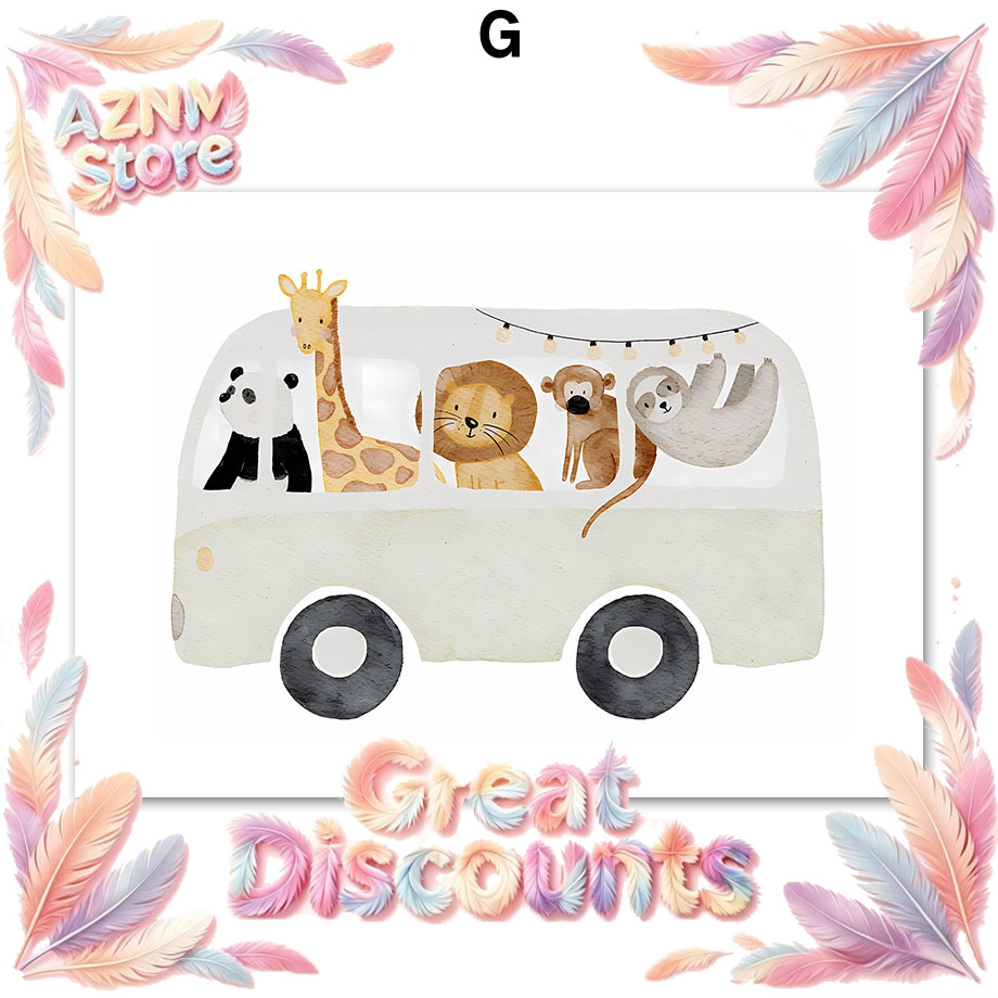 Boho Animals Friend Elephant R - огляд і ціна Baby Nursery Animal Prints