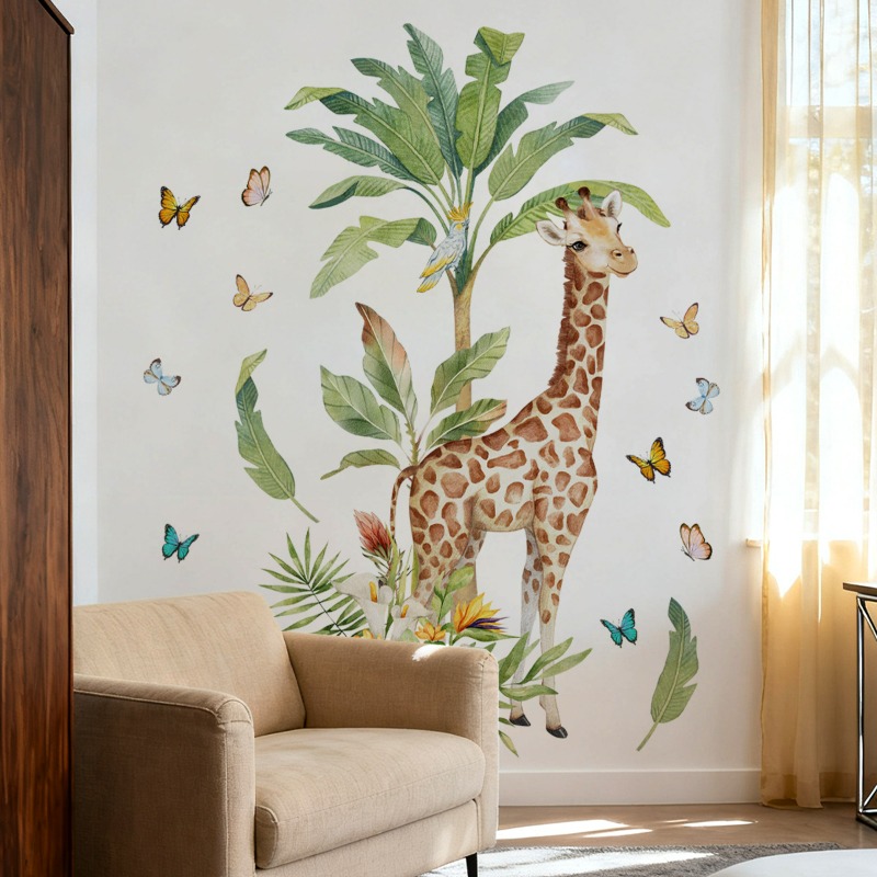 Large Forest Animal Giraffe Wa - огляд і ціна Baby Nursery Murals