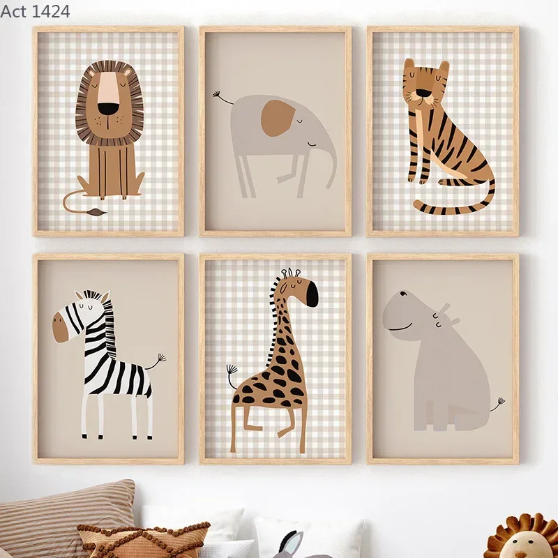 Lion Tiger Elephant Giraffe Ju - огляд і ціна Baby Nursery Jungle Animals