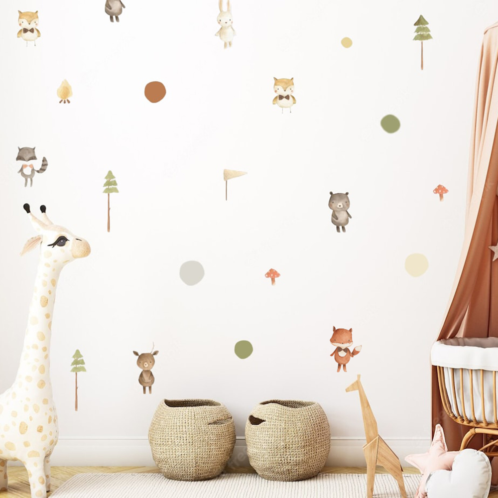 Cartoon Cute Fox Rabbit Animal - огляд і ціна Baby Nursery Modern