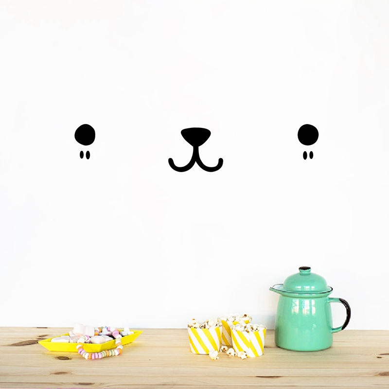 Cute Kawaii Face Wall Art Deca - огляд і ціна Baby Nursery Murals