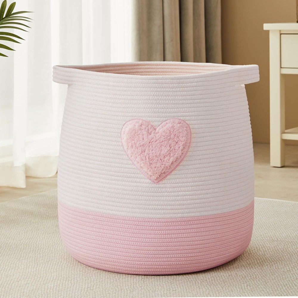 Pink Laundry Basket Hamper for - огляд і ціна Baby Nursery Pink