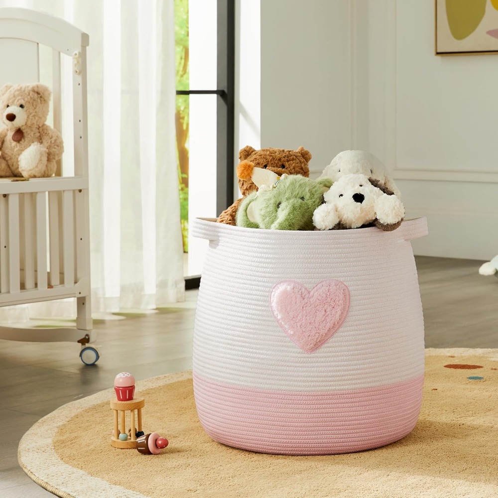 Pink Laundry Basket Hamper for - огляд і ціна Baby Nursery Pink
