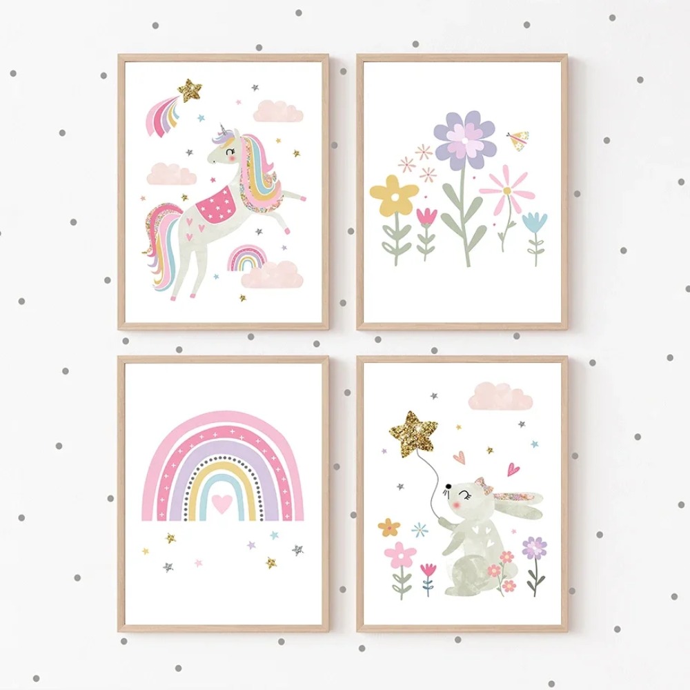 Pink Unicorn Rabbit Rainbow Cl - огляд і ціна Baby Nursery Pink