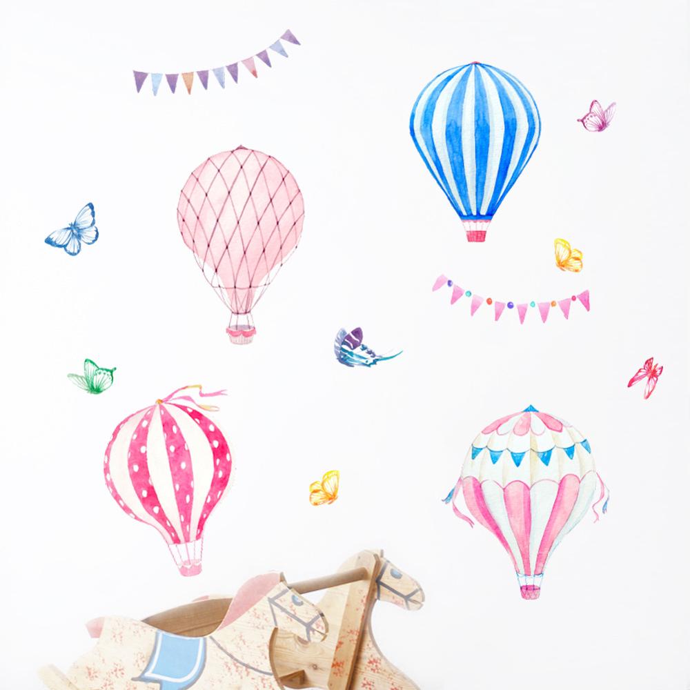 Cartoon Hot Air Balloon Wall S - огляд і ціна Baby Nursery Murals
