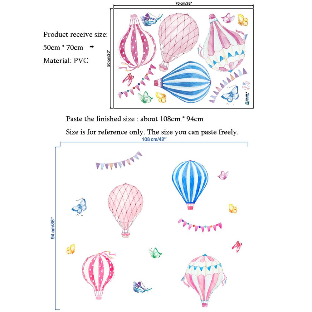 Cartoon Hot Air Balloon Wall S - огляд і ціна Baby Nursery Murals