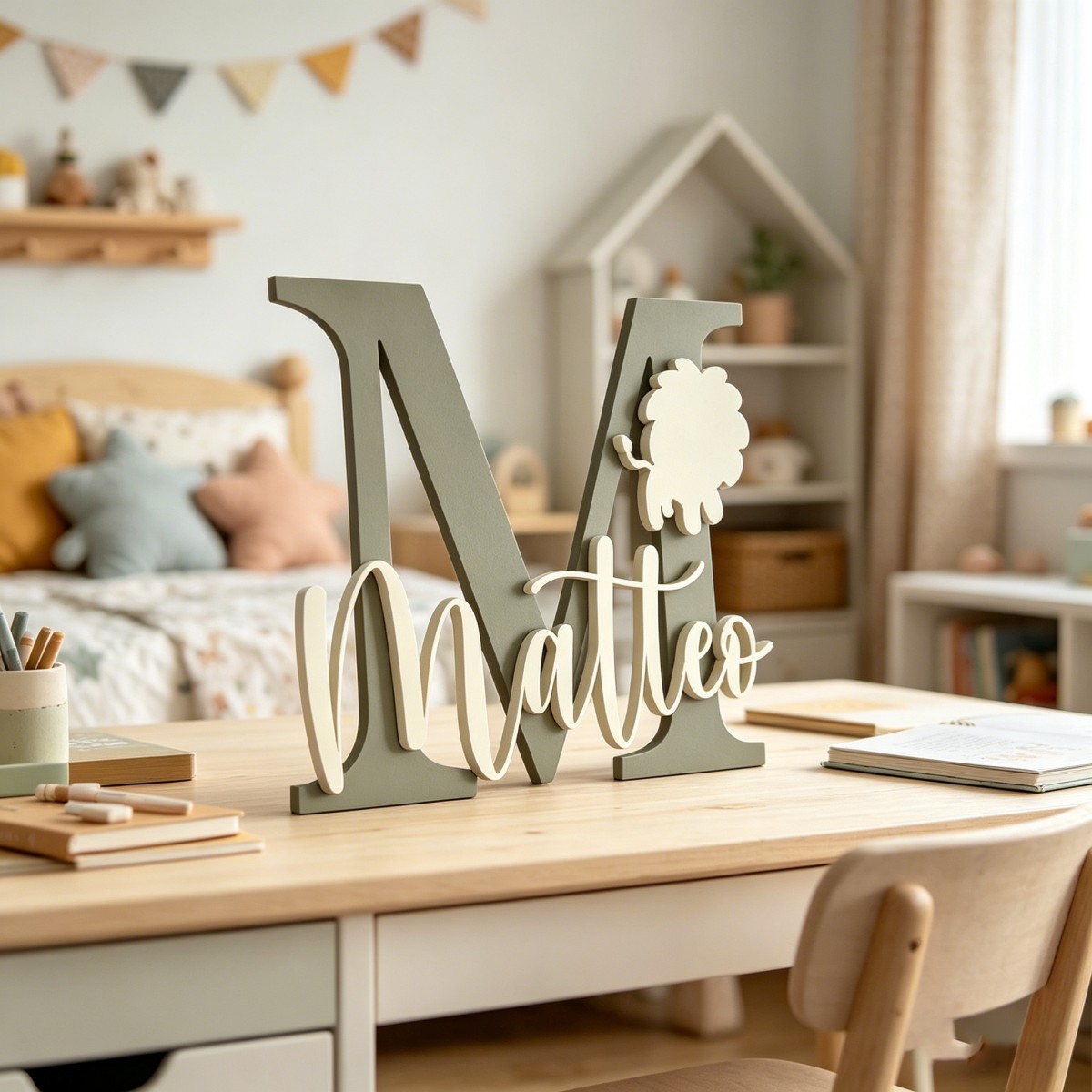 1Pc Custom Lion Name & Initial - огляд і ціна Baby Nursery In