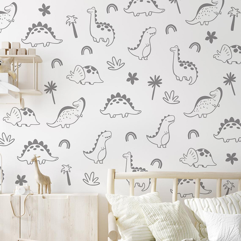 Geometric Dinosaur Tree Rainbo - огляд і ціна Baby Nursery Jungle Animals