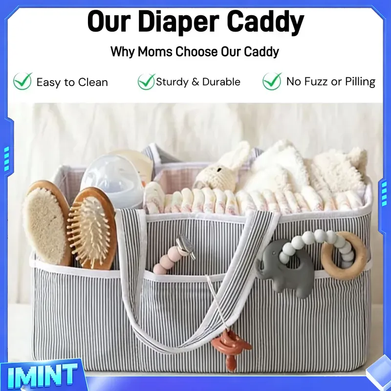 Fabric Diaper Caddy Organizer, - огляд і ціна Storage Basket Fabric