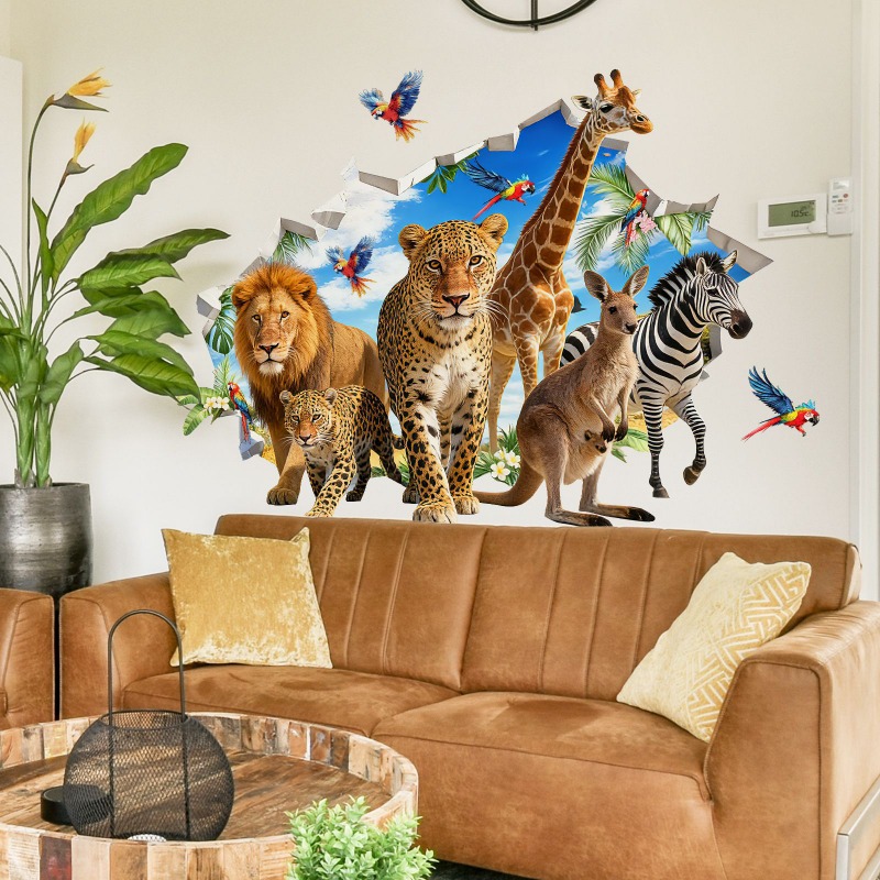 Large Jungle Animal Tropical L - огляд і ціна Baby Nursery Jungle Animals