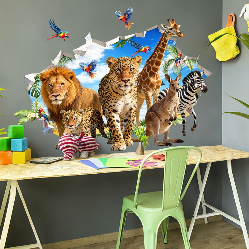 Large Jungle Animal Tropical L - огляд і ціна Baby Nursery Jungle Animals