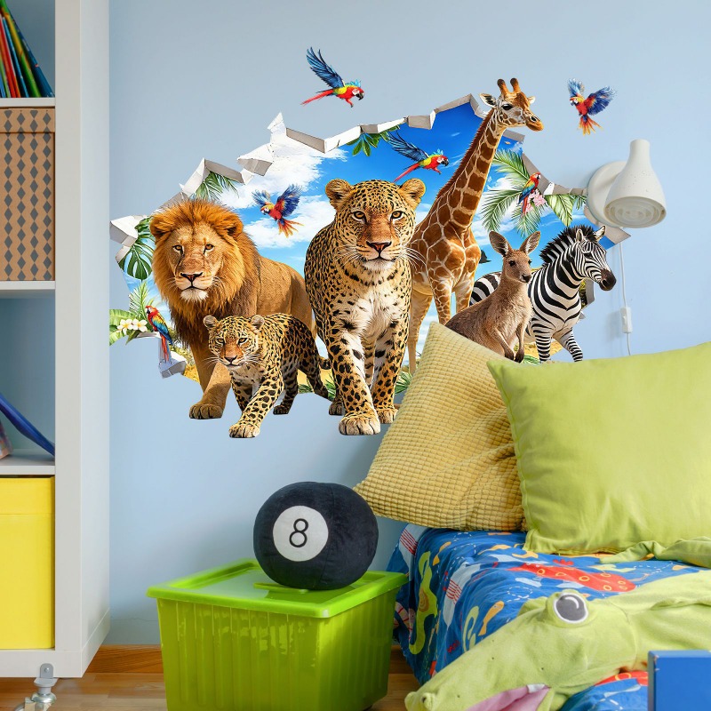 Large Jungle Animal Tropical L - огляд і ціна Baby Nursery Jungle Animals