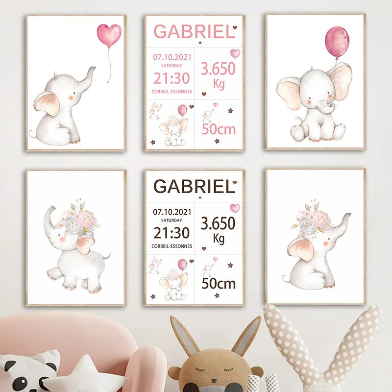 Pink Baby Customized Name Date - огляд і ціна Baby Nursery Pink