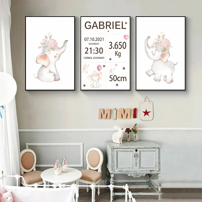 Pink Baby Customized Name Date - огляд і ціна Baby Nursery Pink