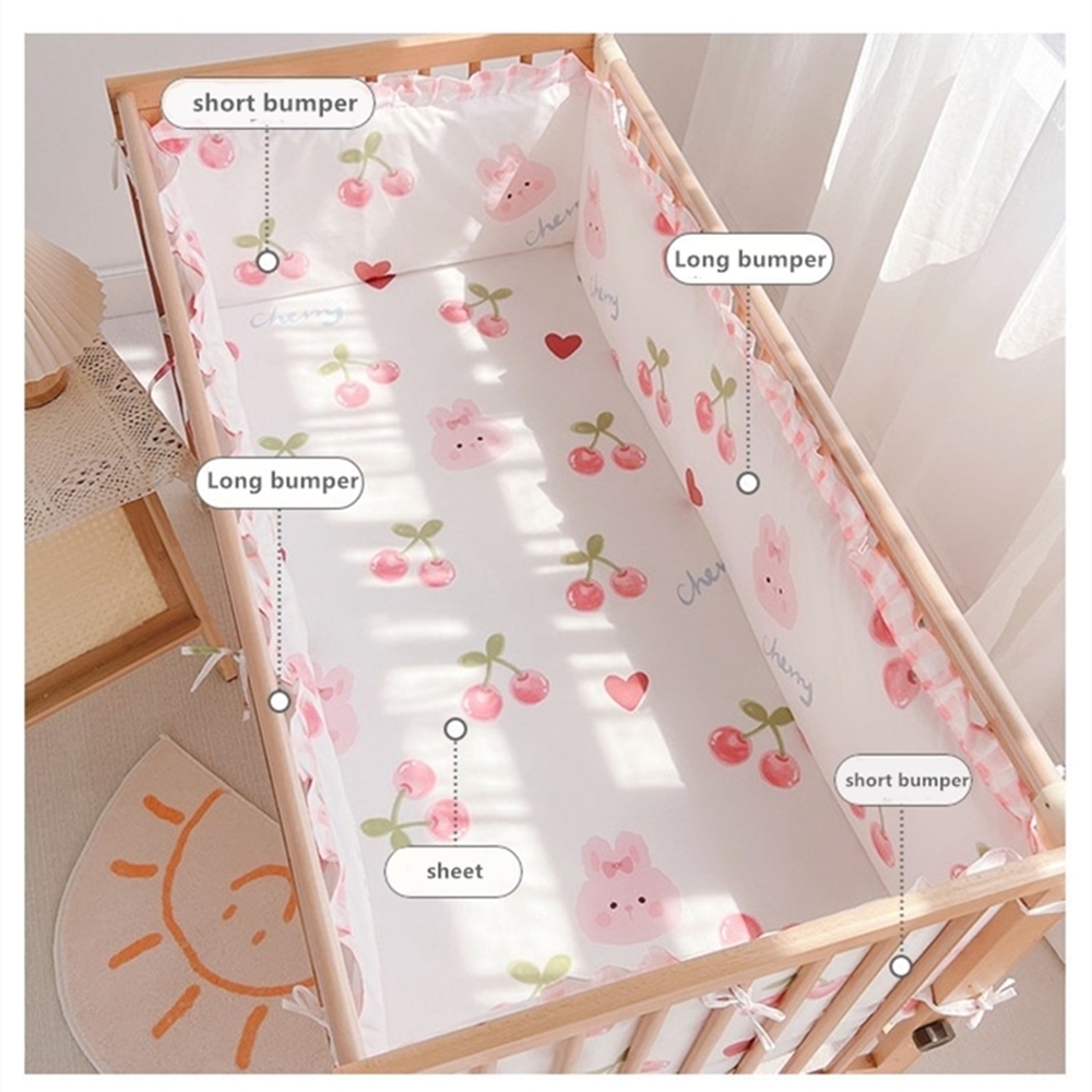 5Pcs Crib Bedding Set Girl Bab - огляд і ціна Baby Nursery Animal Prints