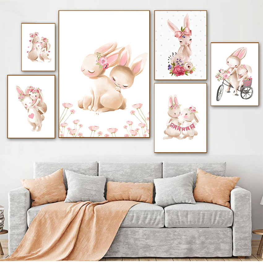 Pink Flowers Cartoon Picture G - огляд і ціна Baby Nursery Pink