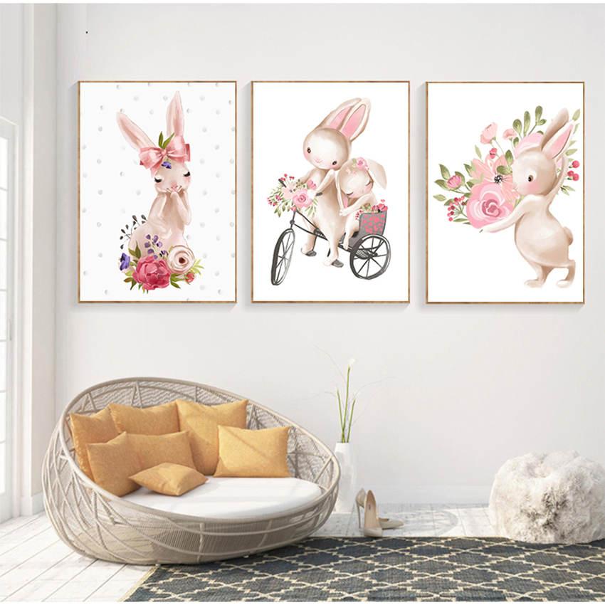 Pink Flowers Cartoon Picture G - огляд і ціна Baby Nursery Pink