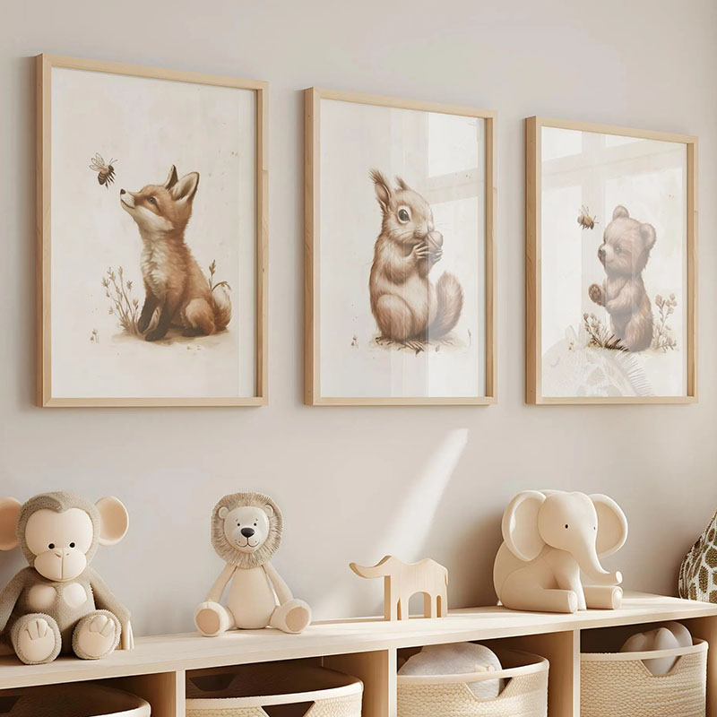 Bear Rabbit Fox Deer Squirrel  - огляд і ціна Baby Nursery Modern