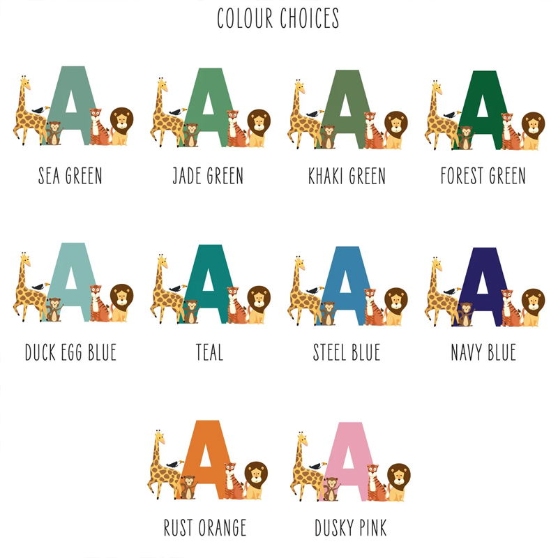 Personalised Name Jungle Anima - огляд і ціна Baby Nursery Jungle Animals