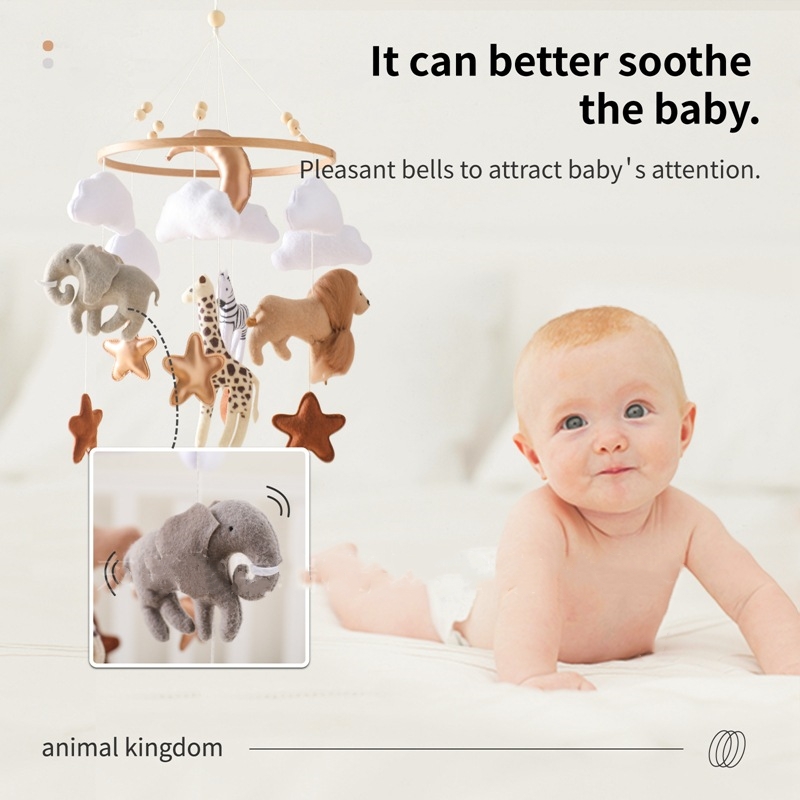 Hot Sale Nordic Handmade Felt  - огляд і ціна Baby Nursery Jungle Animals