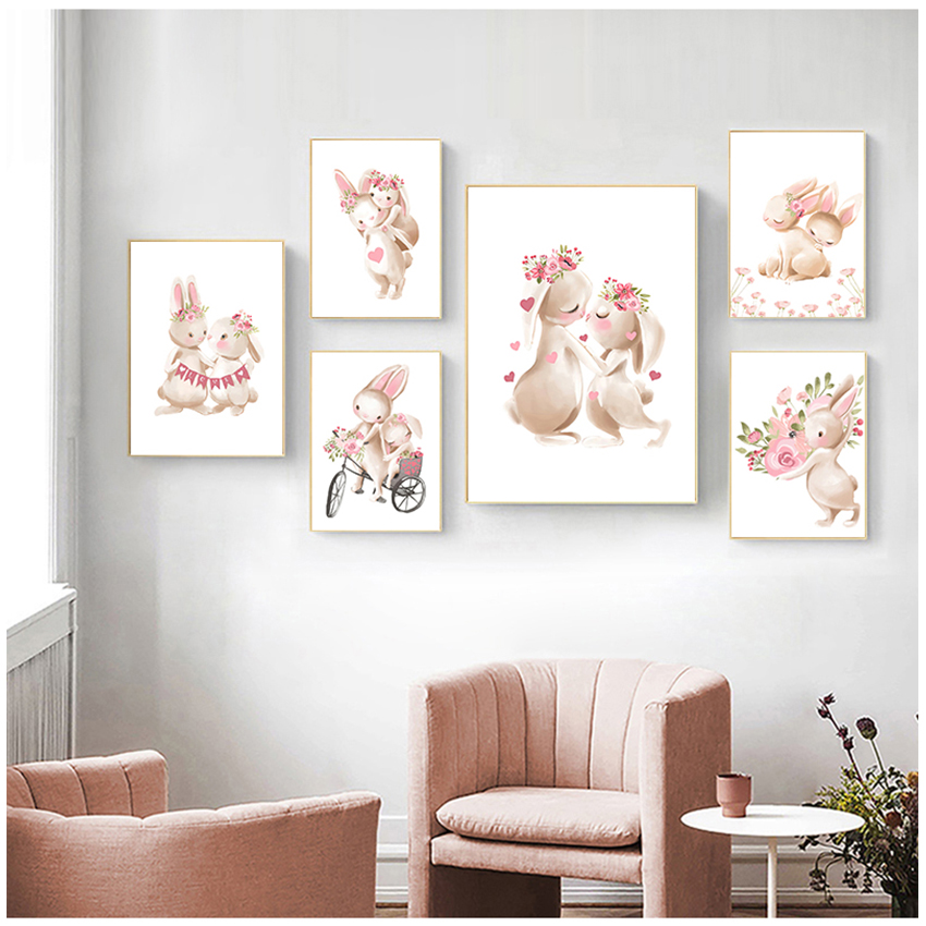 Pink Flowers Cartoon Picture G - огляд і ціна Baby Nursery Pink