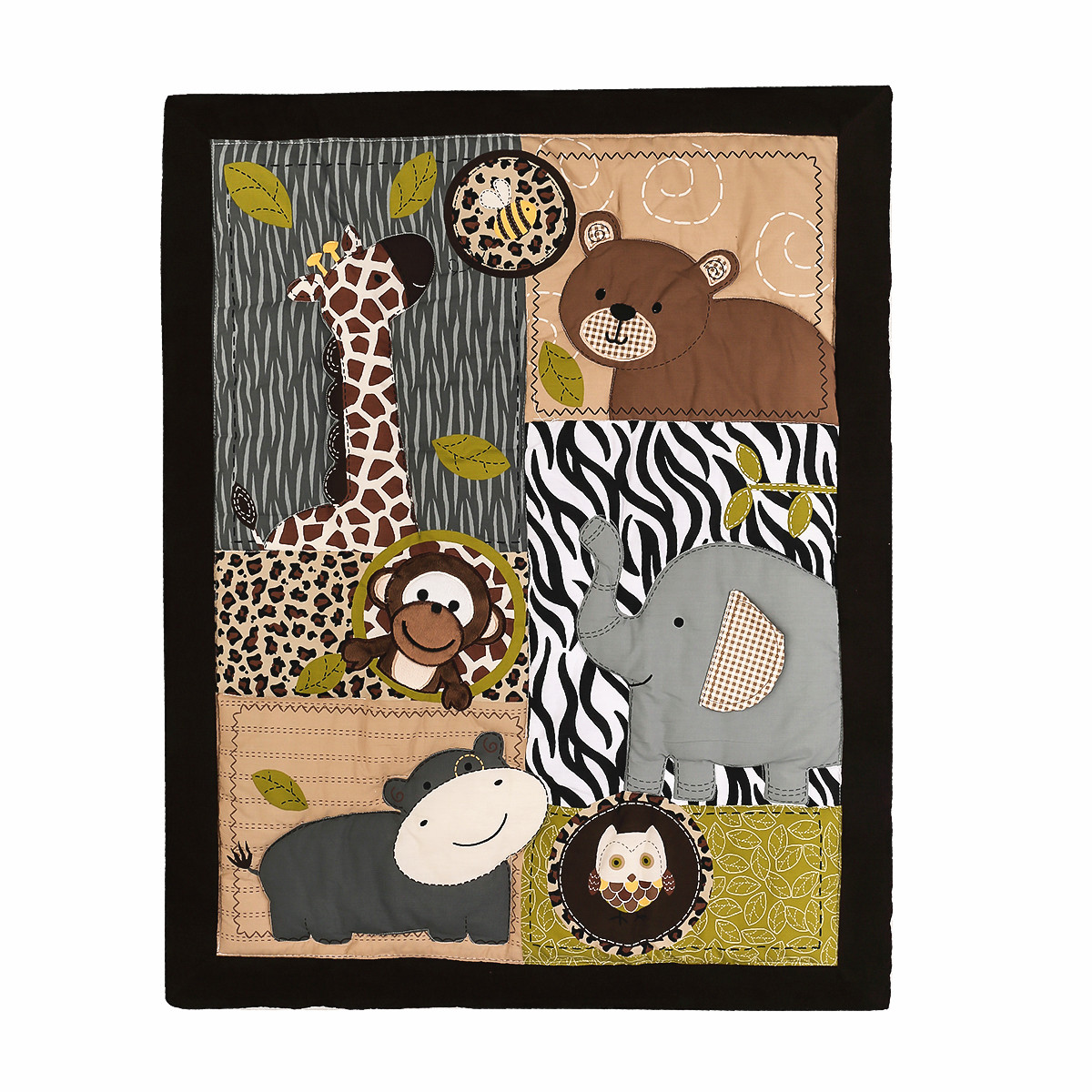 3Pcs Embroidered Newborn Baby  - огляд і ціна Baby Nursery Jungle Animals